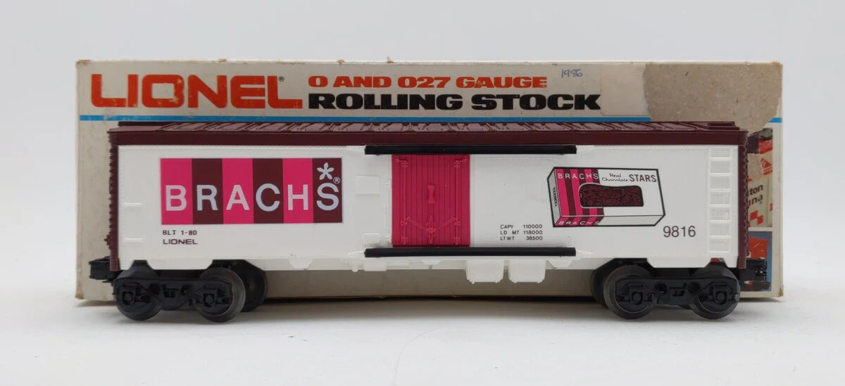 Lionel 6-9816 O Gauge Brach''s Candy Billboard Reefer Car #9816 LN/Box
