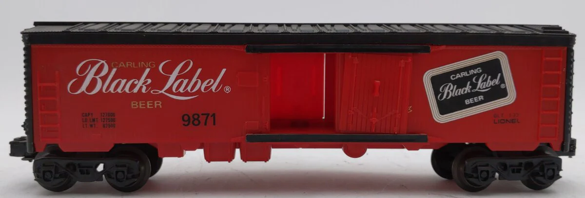 Lionel 6-9871 O Gauge Carling Black Label Beer Billboard Reefer Car LN/Box - Image 2