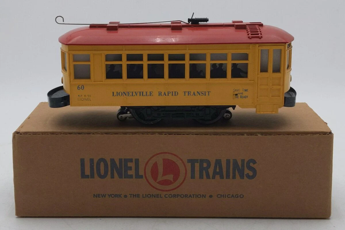 Lionel 60 Vintage O Lionelville Motorized Rapid Transit Trolley/Box