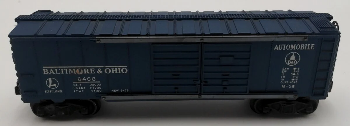 Lionel 6468 Postwar B&O Double Door Automobile Boxcar VG/Box - Image 3