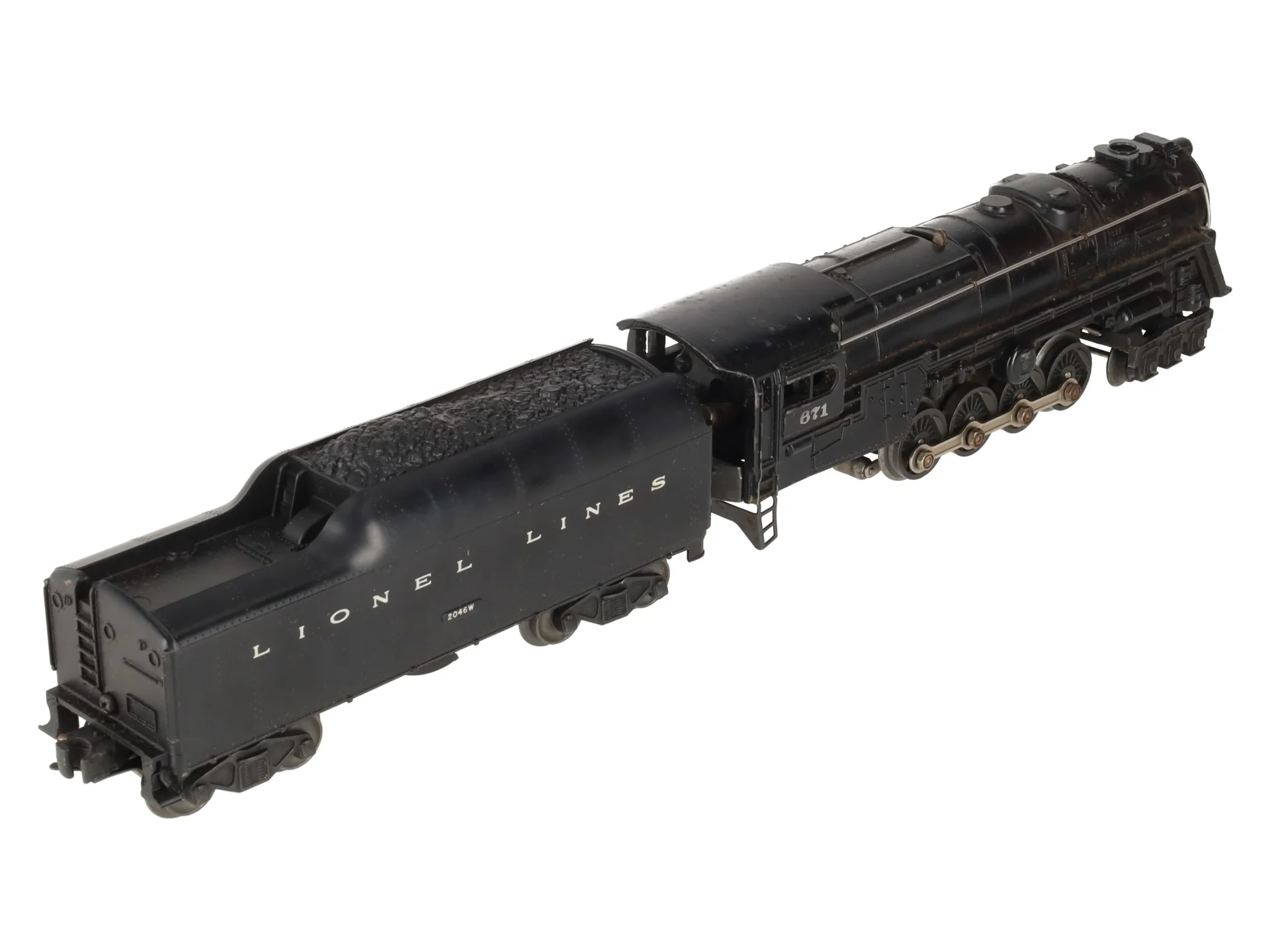 Lionel 671 Vintage O 6-8-6 Die-Cast Steam Turbine Locomotive w/2046W Tender VG - Image 4