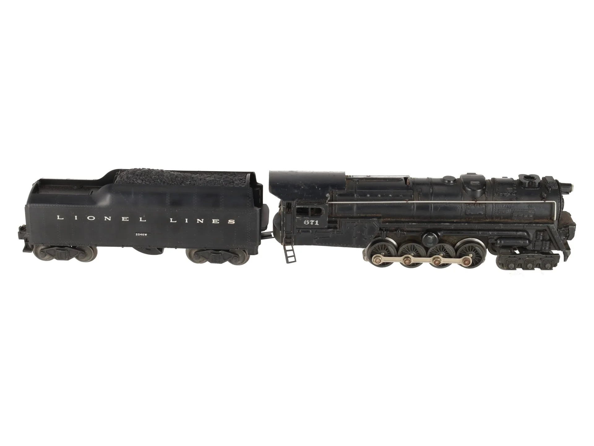 Lionel 671 Vintage O 6-8-6 Die-Cast Steam Turbine Locomotive w/2046W Tender VG - Image 5