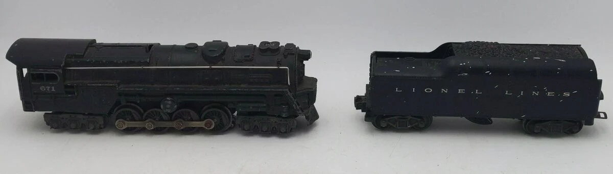 Lionel 671 Vintage O 6-8-6 Die-Cast Steam Turbine Locomotive w/2046W Tender VG - Image 3