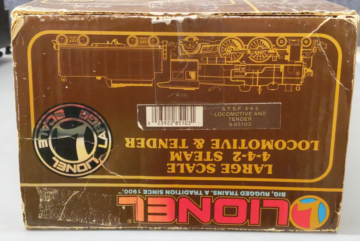 Lionel 8-85103 G Scale AT&SF 4-4-2 Steam Locomotive & Tender VG/Box - Image 7