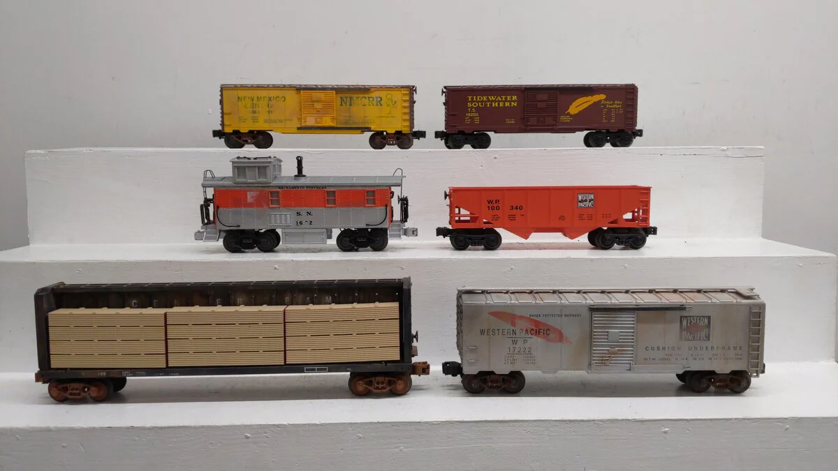 Lionel O Gauge Assorted Custom Weathered Freight Cars [6] VG/Box - Image 2