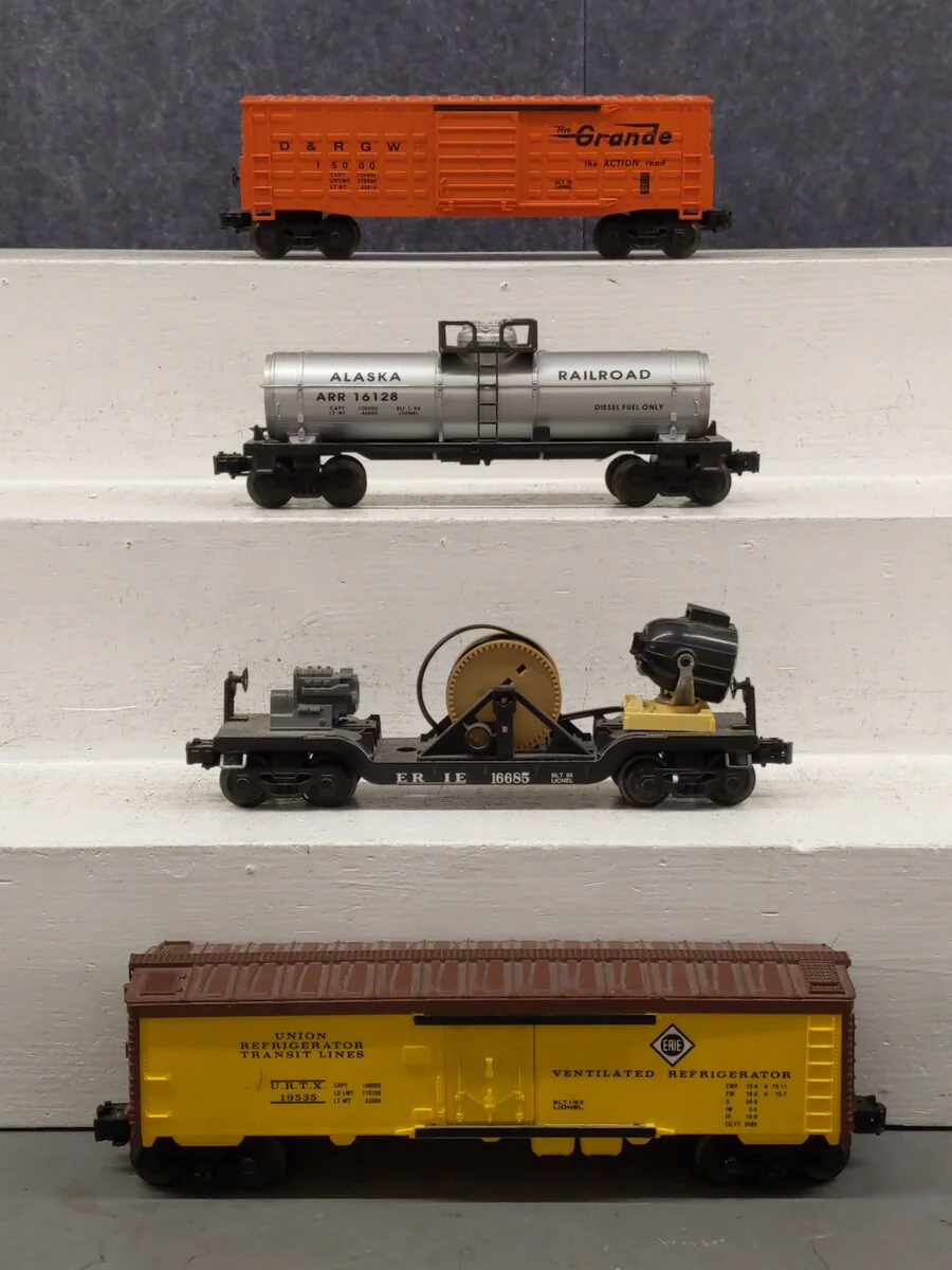 Lionel O Gauge Assorted Freight Cars: 6-16685, 6-19535, 6-15000, 6-16128 [4] EX/Box - Image 2