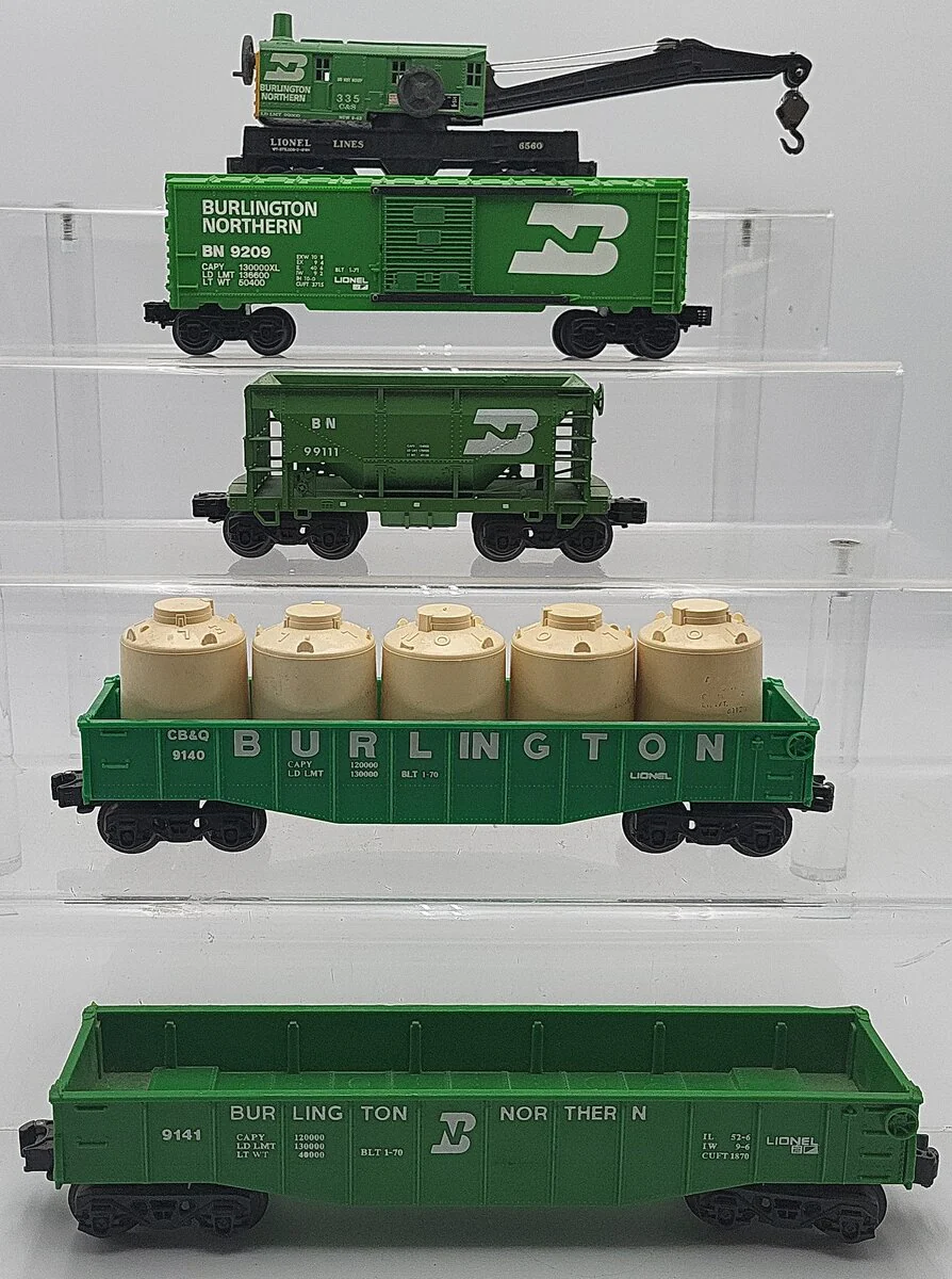 Lionel & Other O Gauge BN Assorted Freight Cars: 9209, 9141, 9140 [5] VG - Image 2