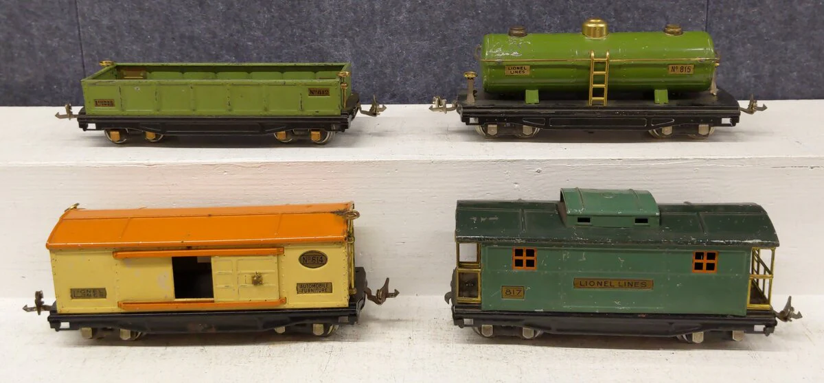 Lionel Vintage O Gauge Freight Cars #817,815,814,812 [4] VG - Image 4