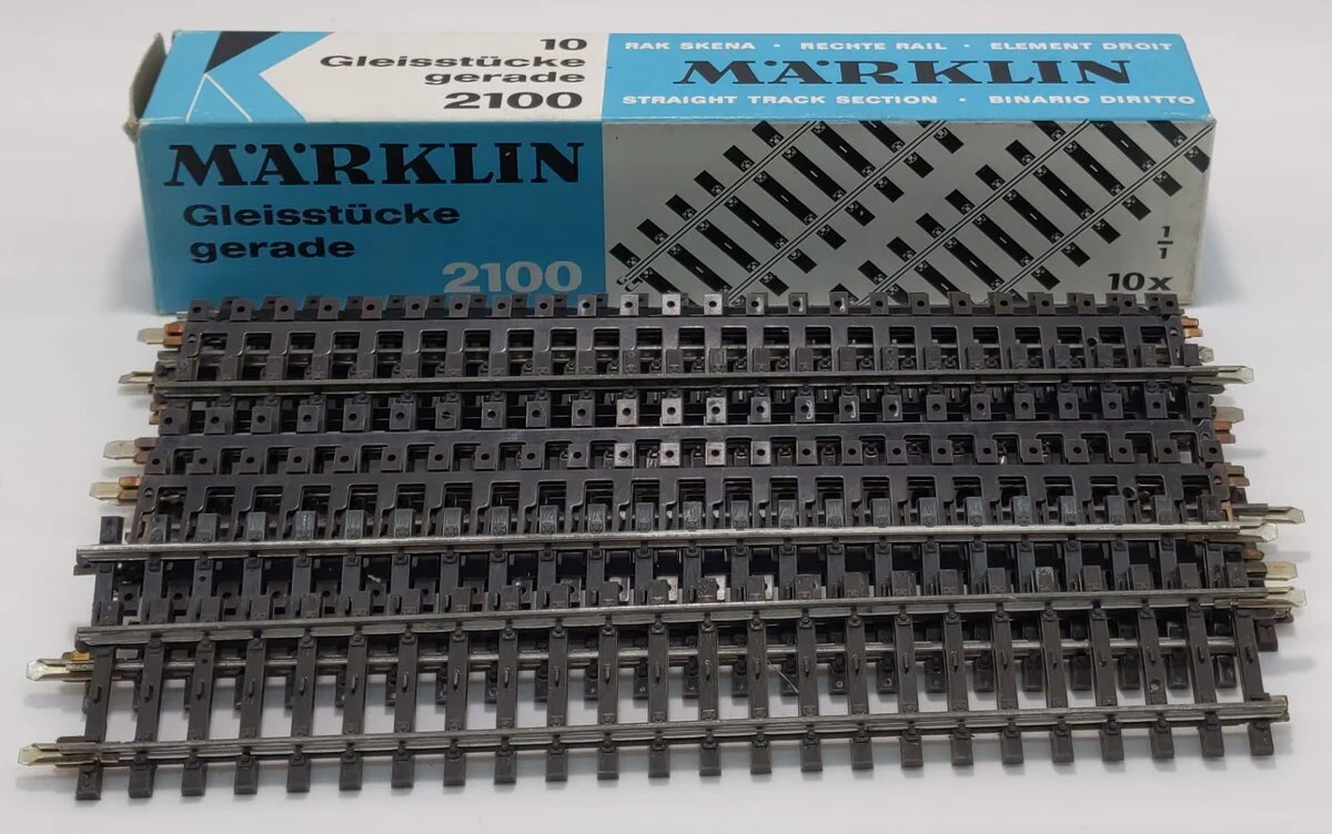 Marklin 2100 Straight Track (Box of 10) EX/Box