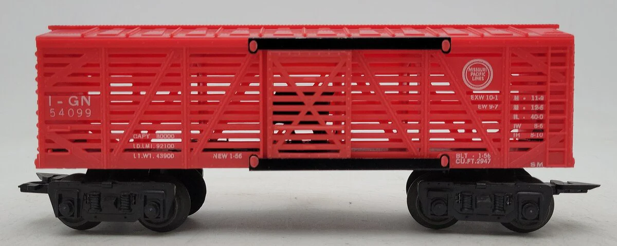 Marx 05570 Vintage O Gauge Missouri Pacific Lines Cattle Car #54099 EX/Box - Image 2