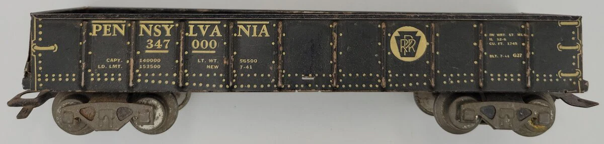 Marx 347000 Tinplate Pennsylvania Gondola with Metal Couplers - Image 4