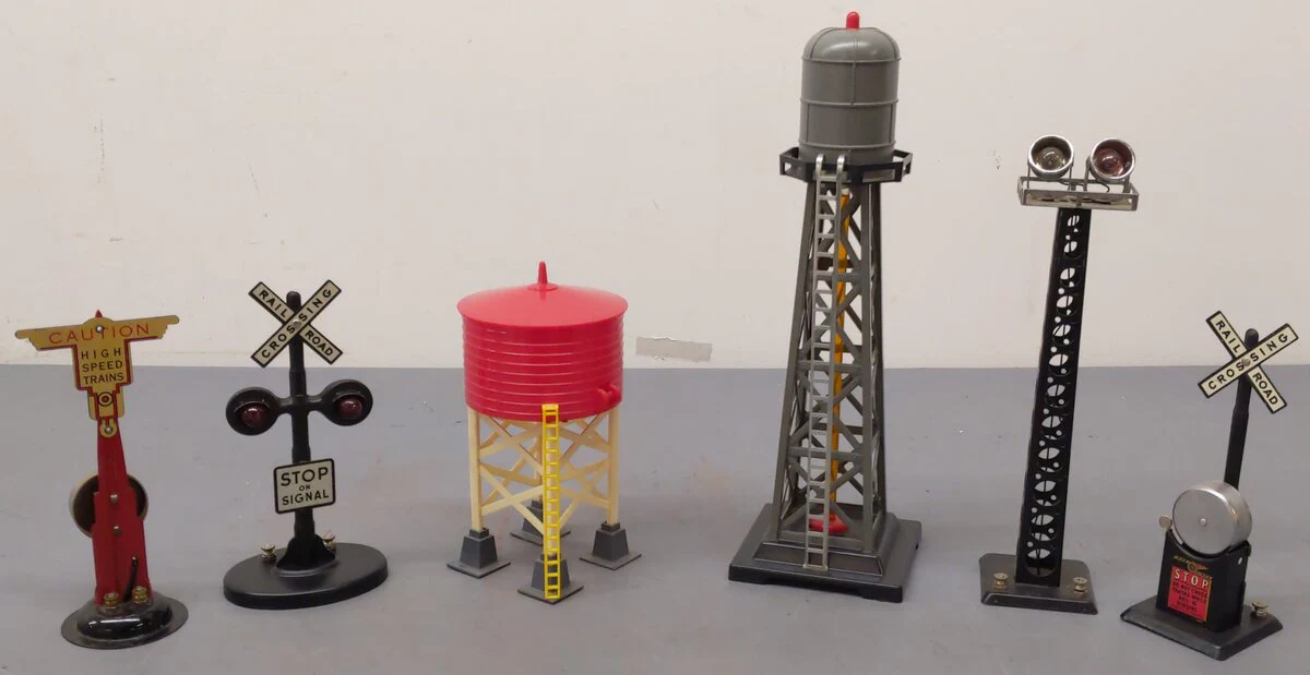 Marx Vintage O Gauge Towers And Signals #423,414,065,416,0465,418 [6] VG