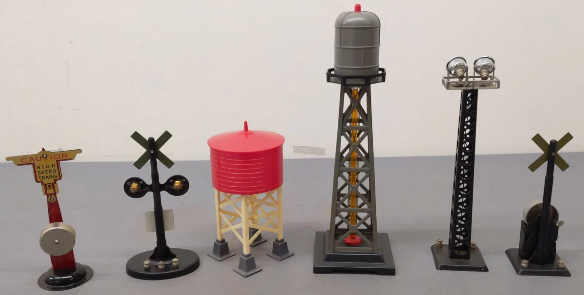 Marx Vintage O Gauge Towers And Signals #423,414,065,416,0465,418 [6] VG - Image 3