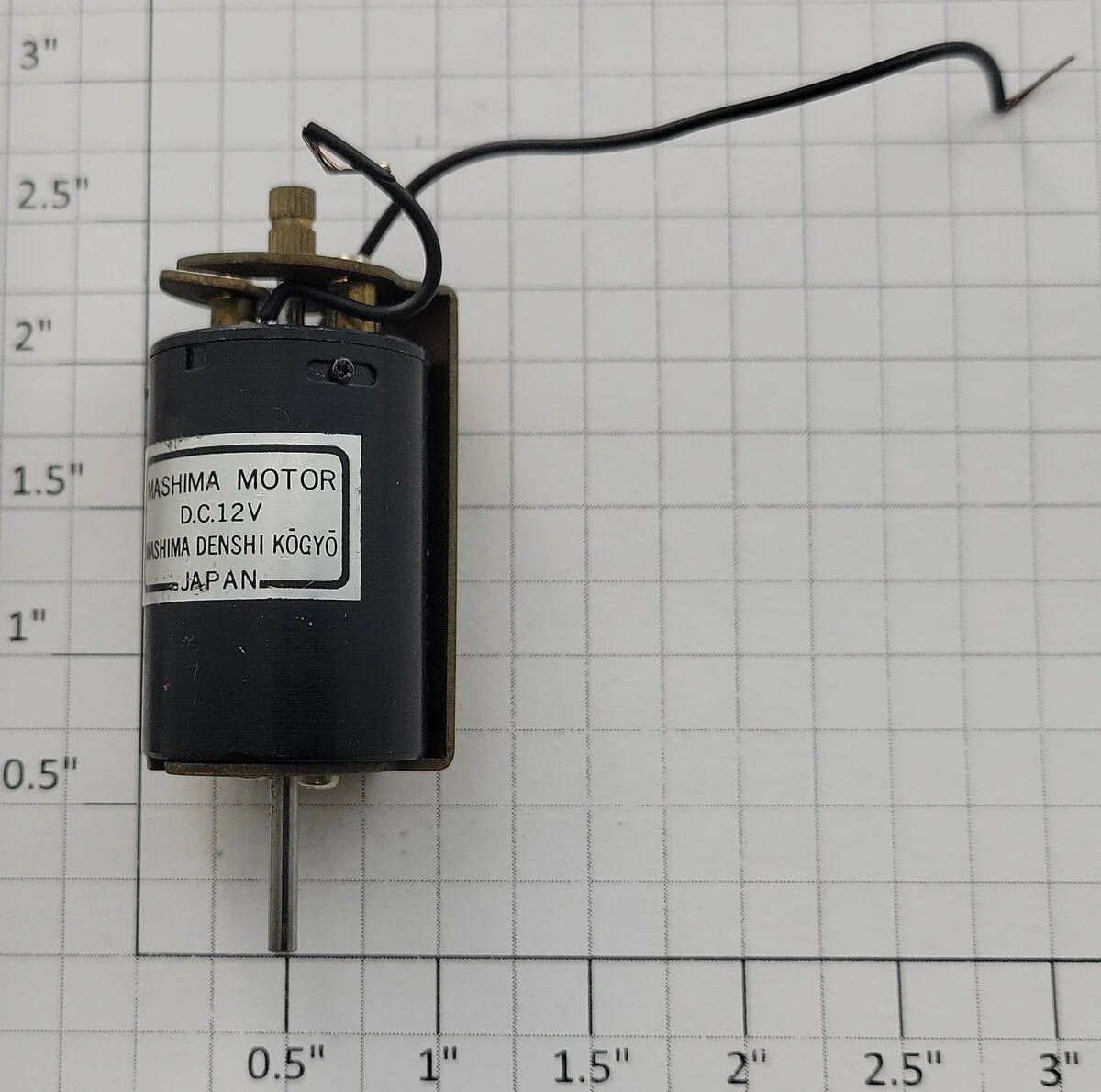 Mashima M-23-33X 12-Volt DC Dual Shaft Can Motor w/ Mounting Bracket