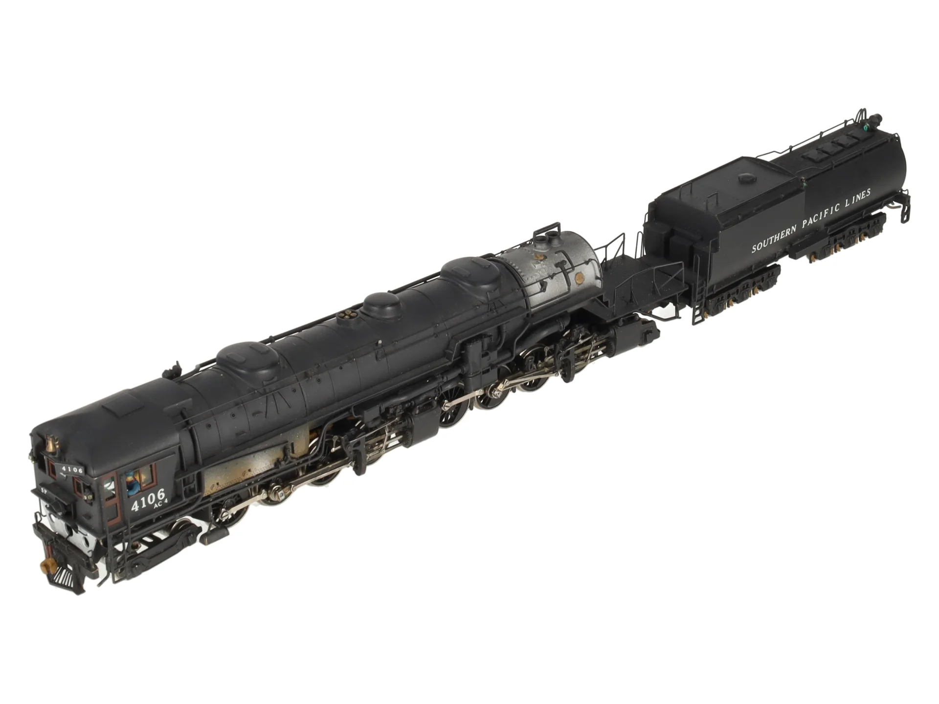 Max Gray HO Scale Brass SP AC-4 Cab Forward Steam Loco & Tender- Painted VG/Box - Image 3