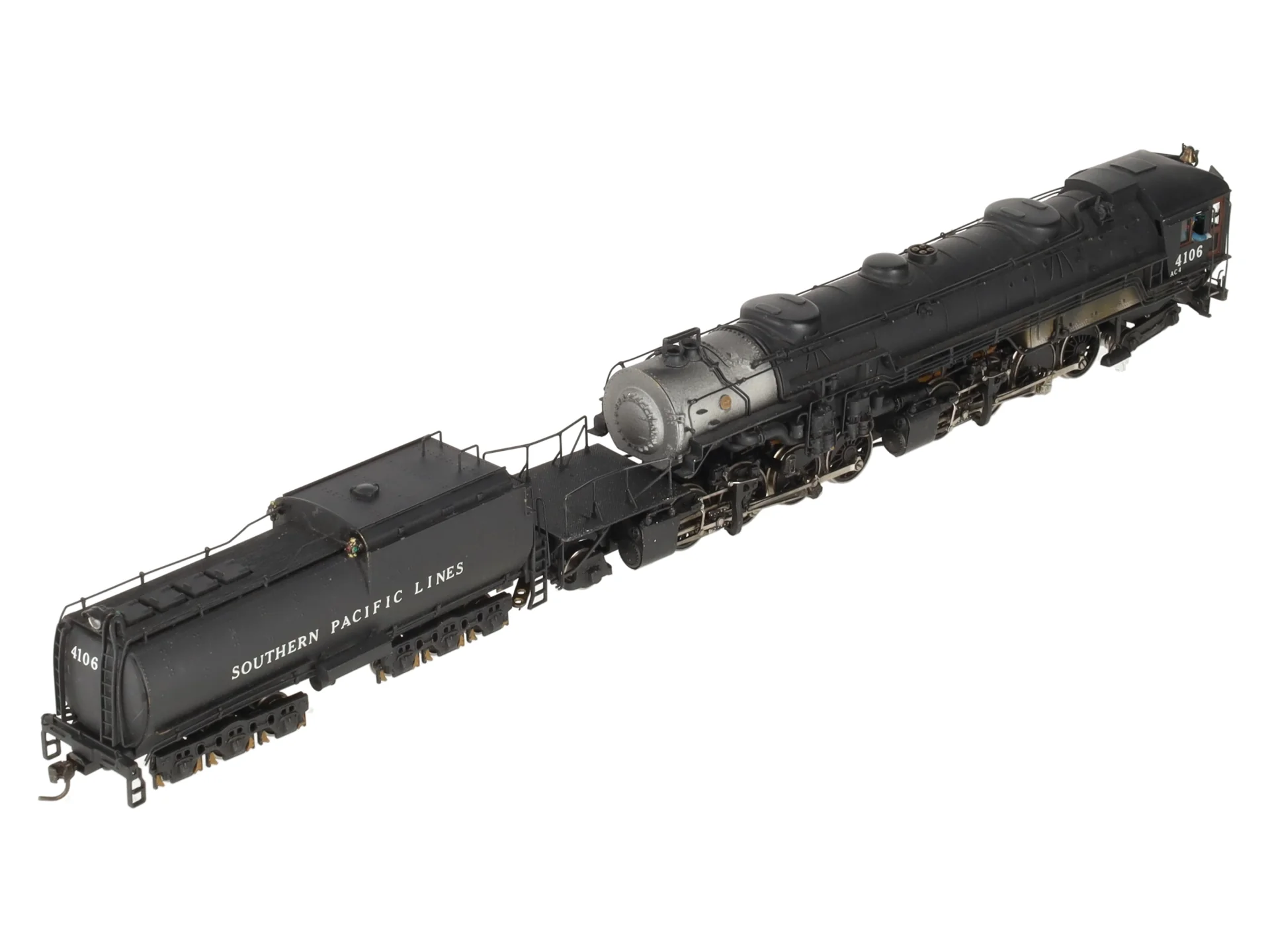 Max Gray HO Scale Brass SP AC-4 Cab Forward Steam Loco & Tender- Painted VG/Box - Image 7