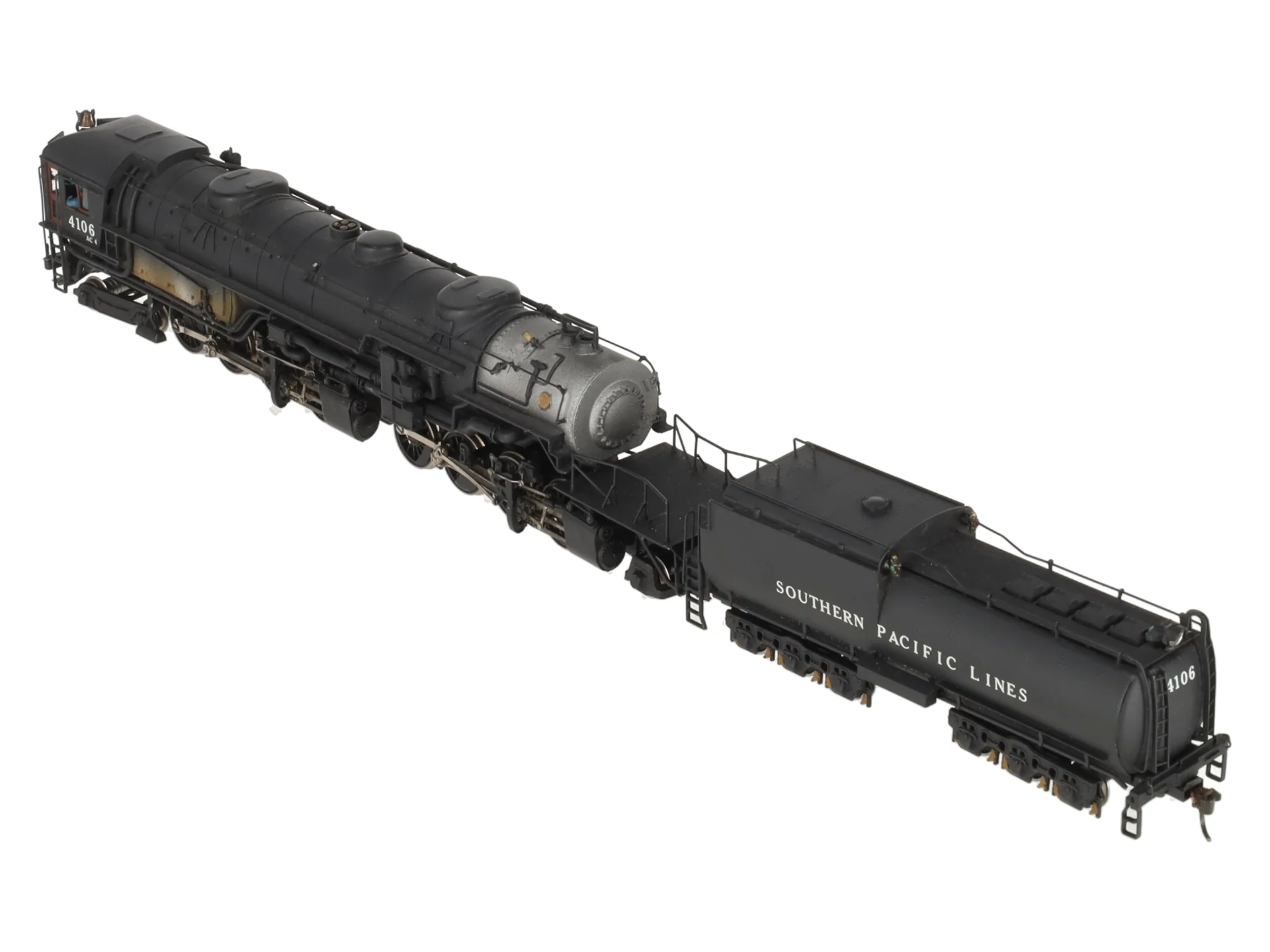 Max Gray HO Scale Brass SP AC-4 Cab Forward Steam Loco & Tender- Painted VG/Box - Image 9