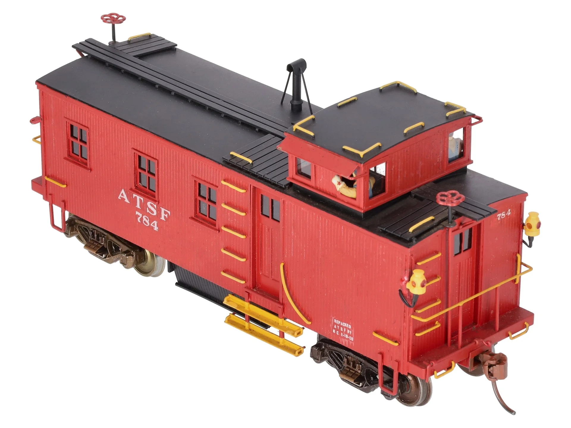 Max Gray O Brass Santa Fe Caboose #784 (2-Rail) - Custom - Image 3