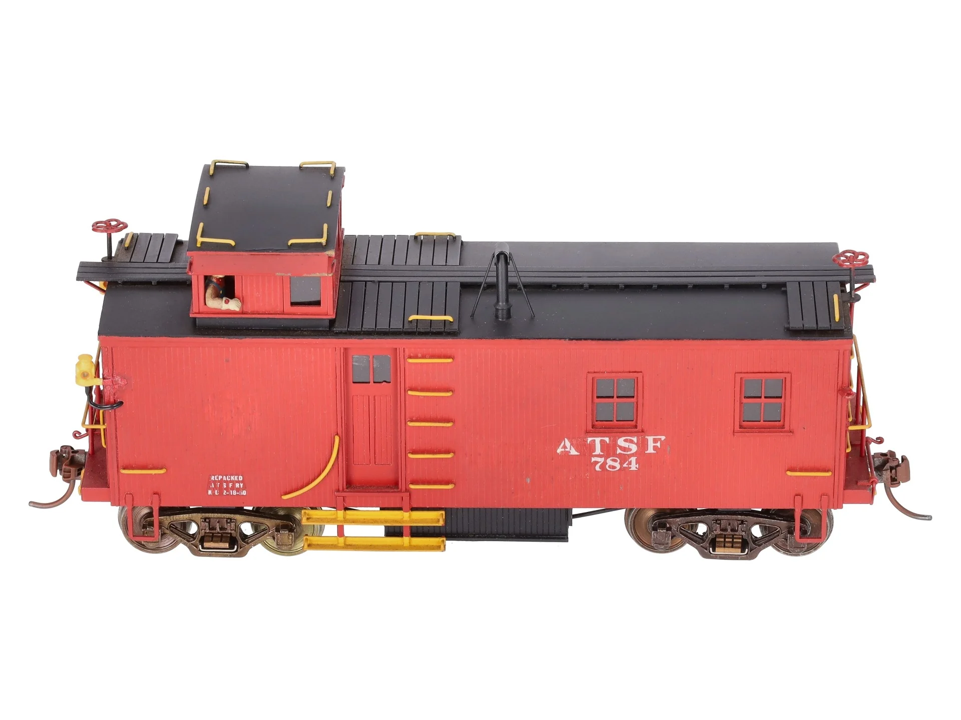 Max Gray O Brass Santa Fe Caboose #784 (2-Rail) - Custom - Image 6