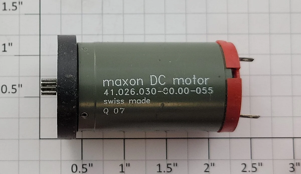 Maxon 410260300000055 20-Volt DC Can Motor with 10-Tooth Pinion Gear
