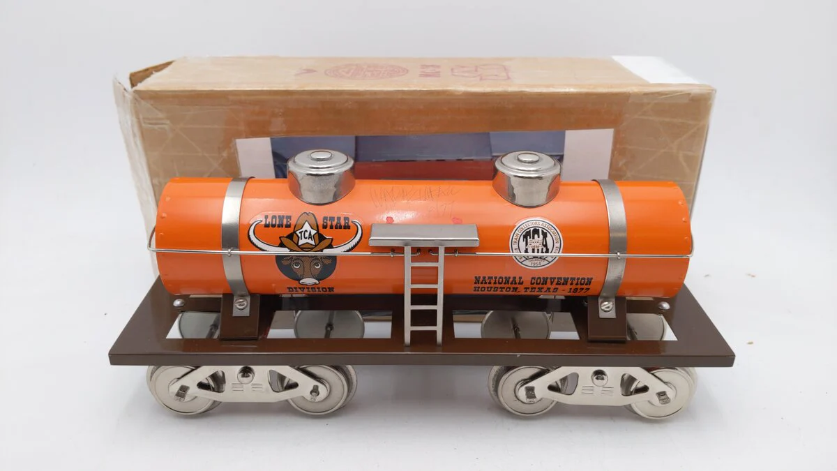 McCoy 1000-77 Standard Gauge 1977 Lone Star TCA Tank Car Signed by Ward Kimball EX/Box