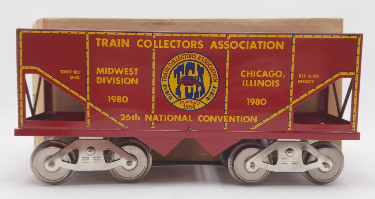 McCoy 1000-80 Standard Gauge TCA 1980 National Convention Coal Car EX/Box