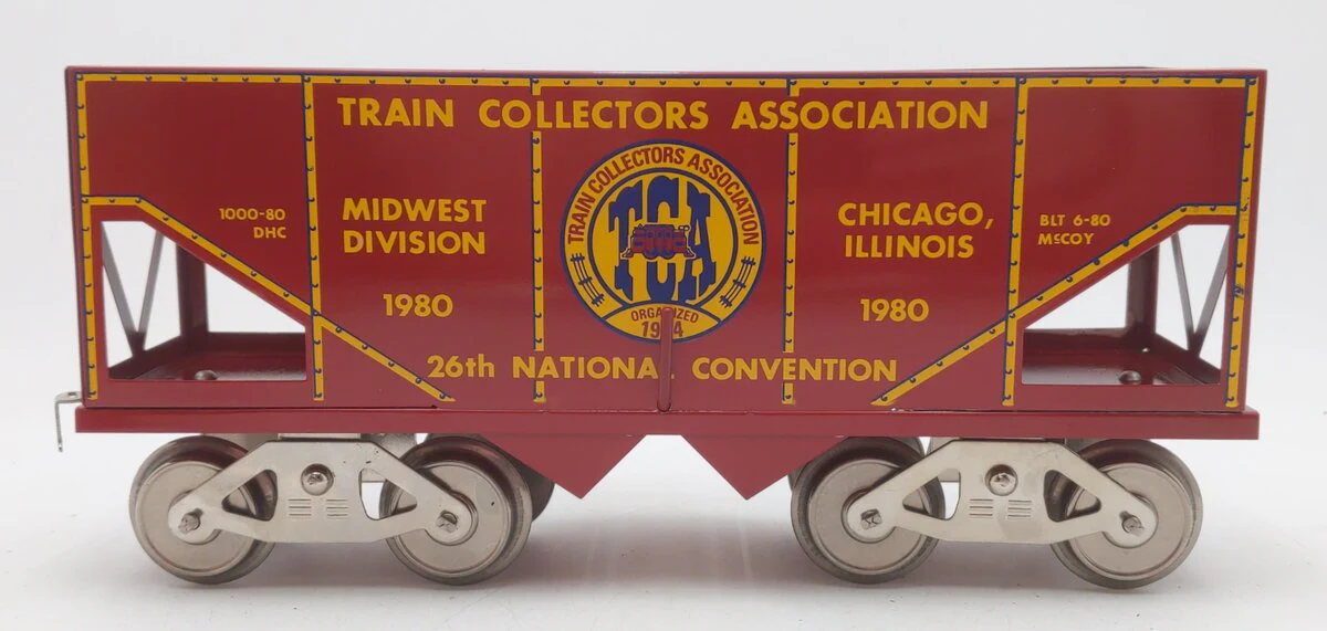 McCoy 1000-80 Standard Gauge TCA 1980 National Convention Coal Car EX/Box - Image 2