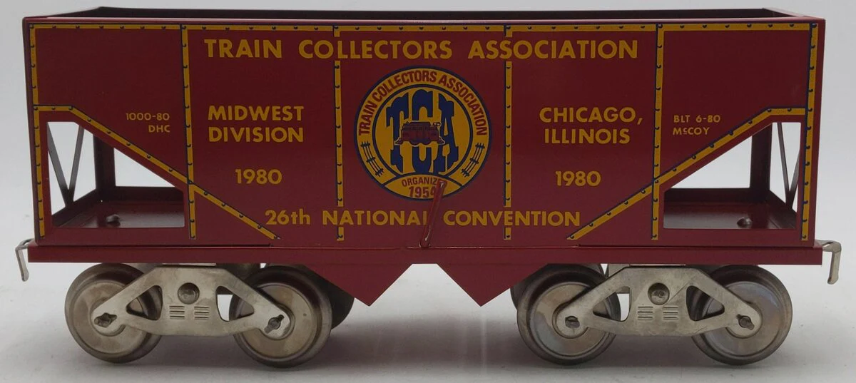 McCoy 1000-80 Standard Gauge TCA 1980 National Convention Coal Car EX/Box - Image 2
