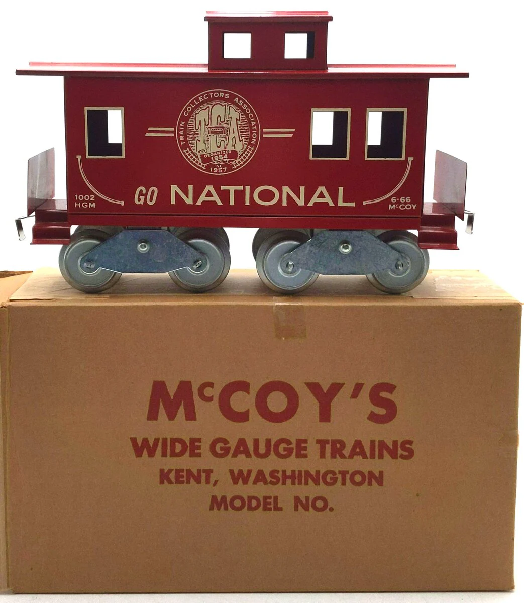 McCoy 1002 Standard Gauge TCA 1976 National Caboose EX/Box