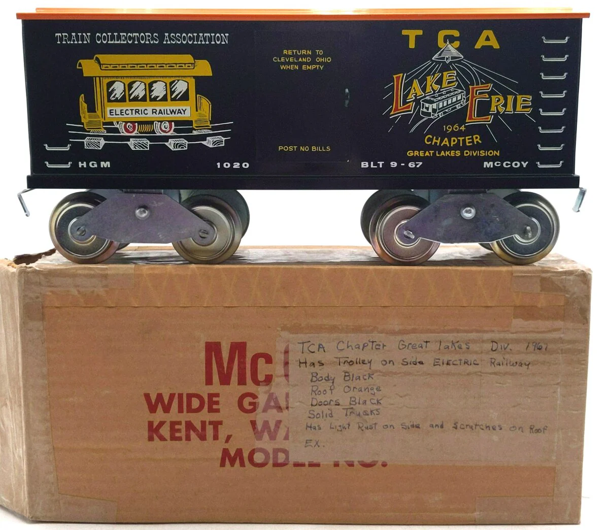 McCoy 1020 Standard Gauge TCA Great Lakes 1964 Boxcar EX/Box