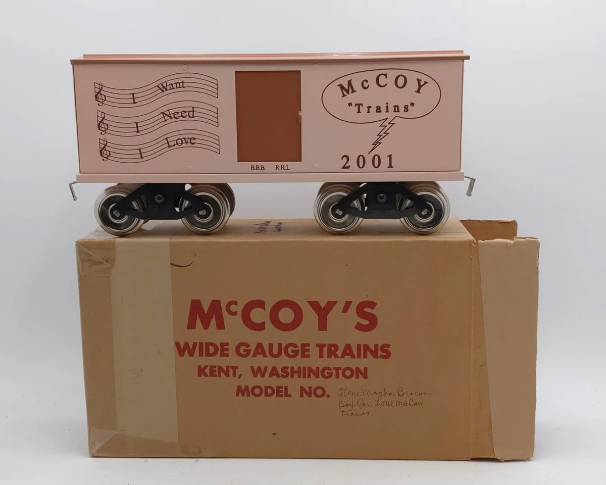 McCoy 2001 Standard Scale "I Want, I Need, I Love" Box Car Custom/Box