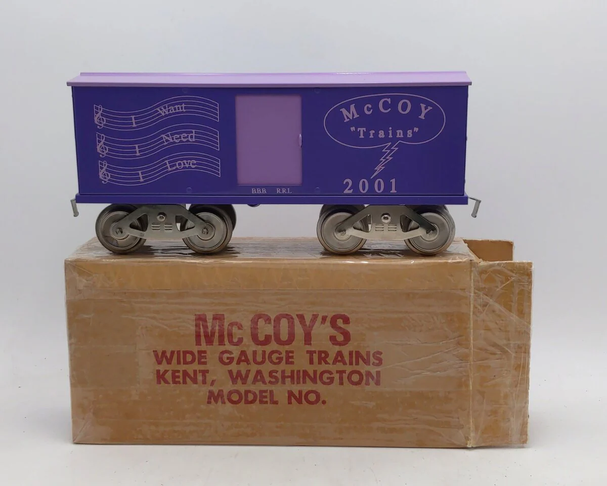McCoy 2001 Standard Scale "I Want, I Need, I Love" Boxcar EX/Box