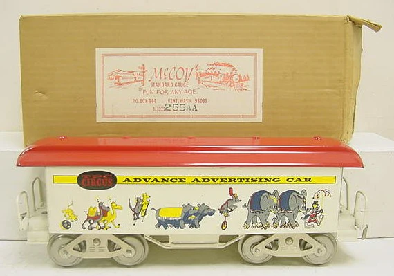 McCoy 256AA Standard Gauge McCoy 255 Advance Advertising Car EX/Box
