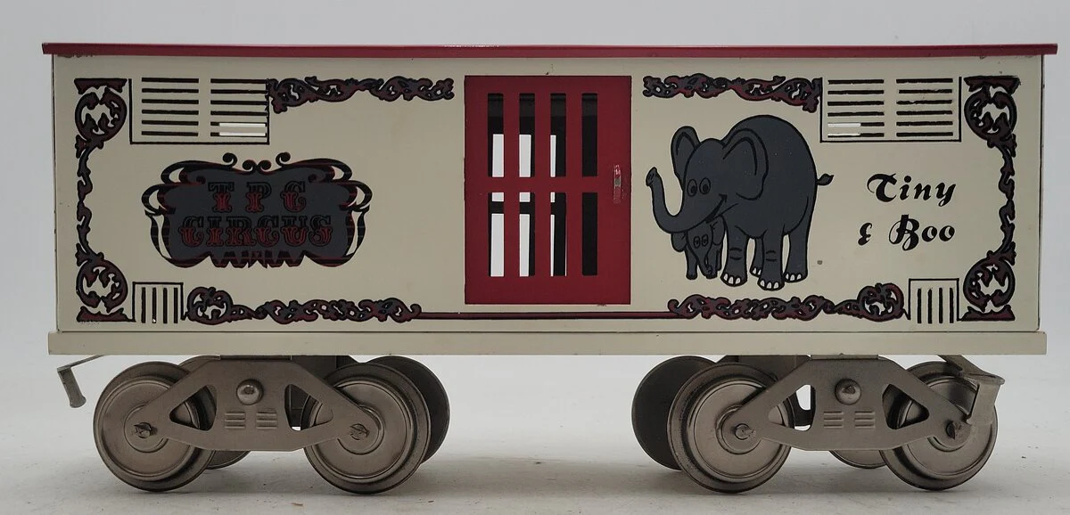 McCoy 256E Standard Gauge TPC Circus "Tiny and Boo" Animal Car EX/Box - Image 2