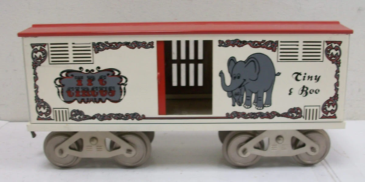 McCoy 256E Standard Gauge TPC Circus "Tiny and Boo" Animal Car MT/Box - Image 2