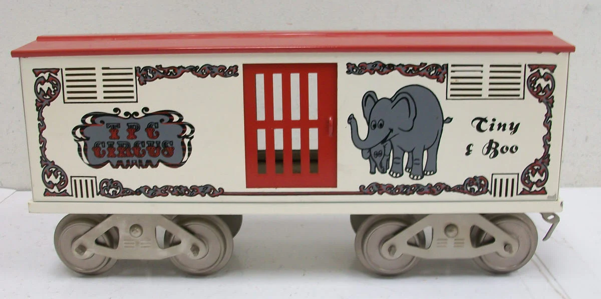 McCoy 256E Standard Gauge TPC Circus "Tiny and Boo" Animal Car MT/Box - Image 3