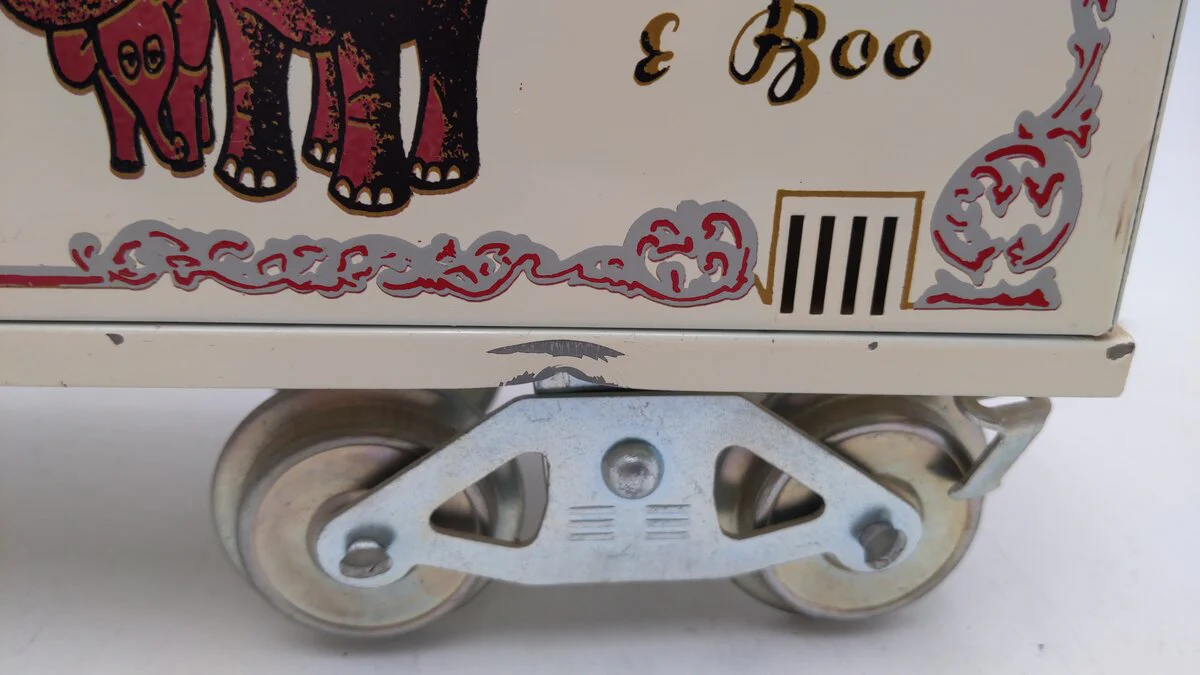 McCoy 256E Vintage Standard Gauge TPC Circus "Tiny and Boo" Animal Car (Error) VG/Box - Image 7