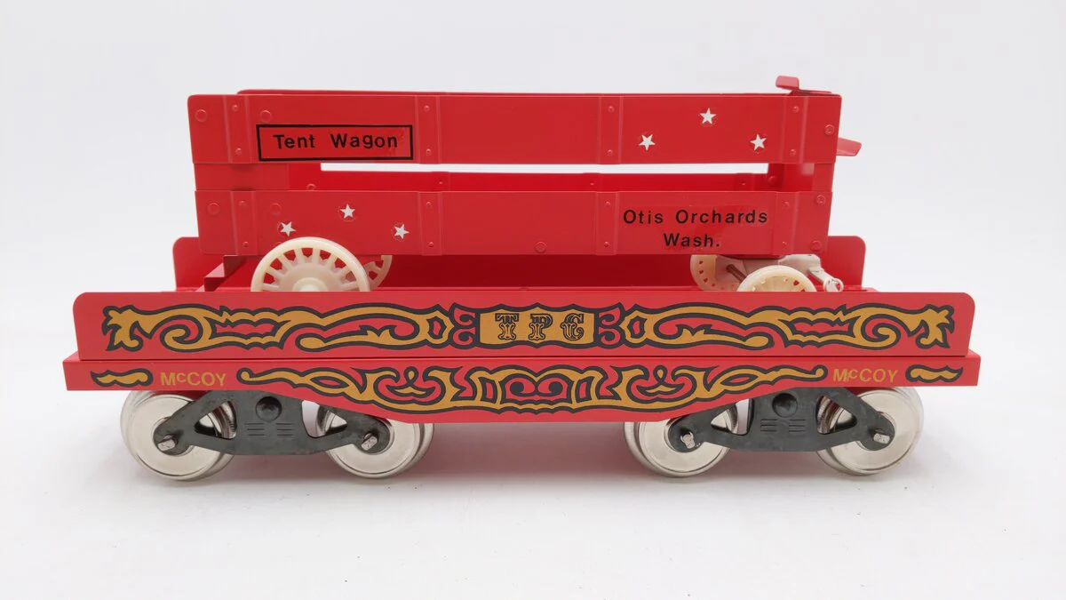 McCoy 256TW Standard Gauge TPC Circus Flat Car w/ Tent Wagon LN/Box - Image 4