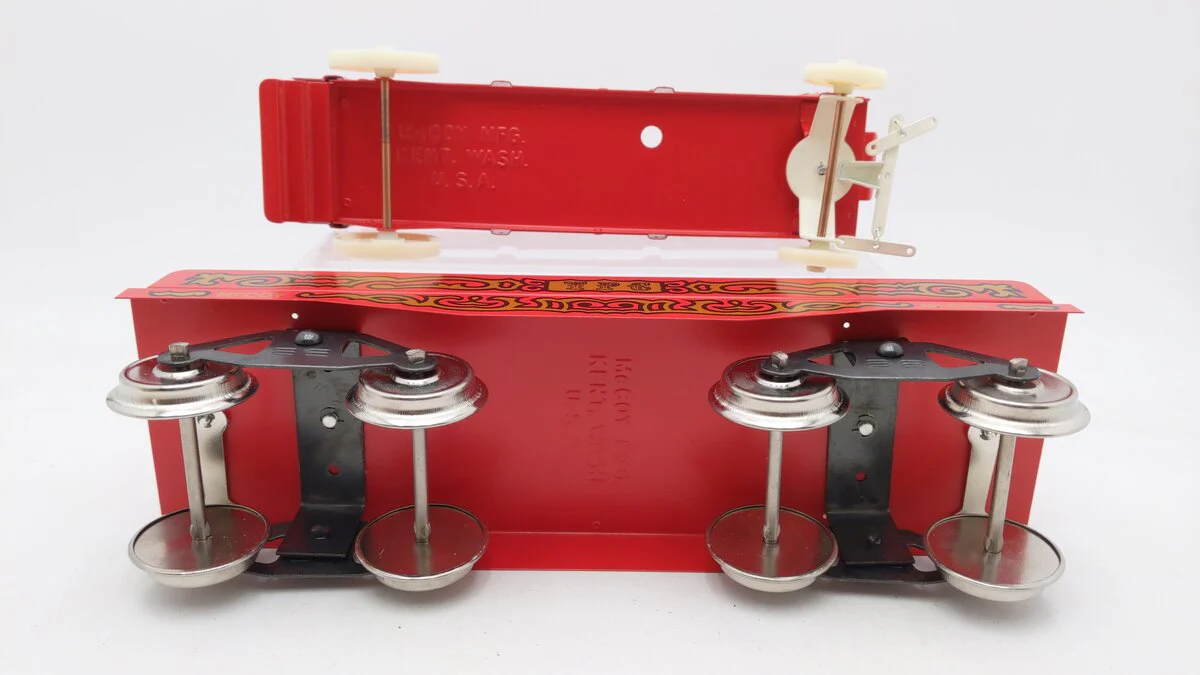 McCoy 256TW Standard Gauge TPC Circus Flat Car w/ Tent Wagon LN/Box - Image 7