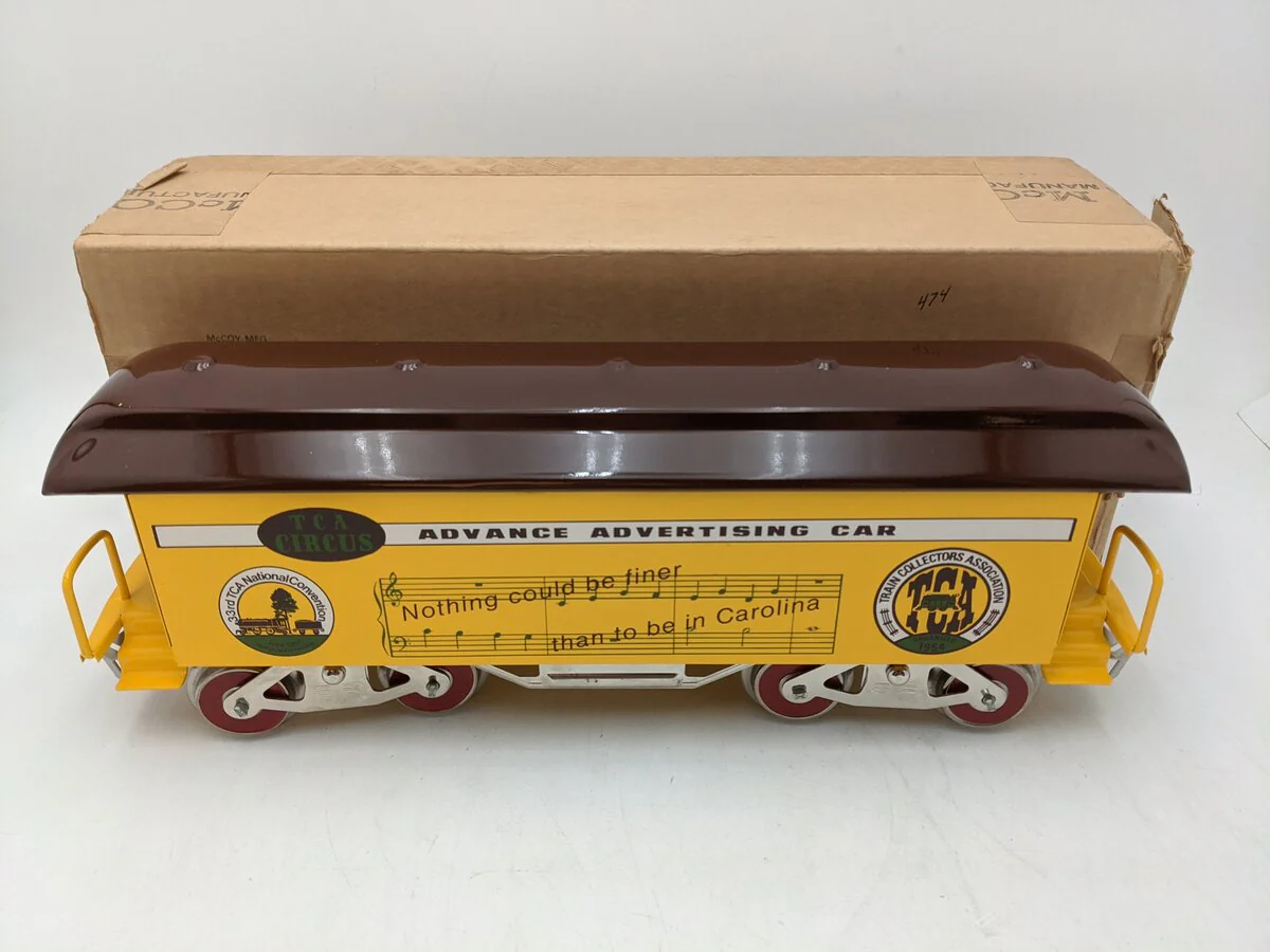 McCoy Standard Gauge 33rd TCA Convention Circus Advertising Car - 1987 EX/Box