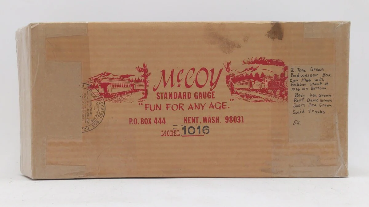 McCoy Standard Gauge Anheuser-Busch Green Box Car VG/Box - Image 5
