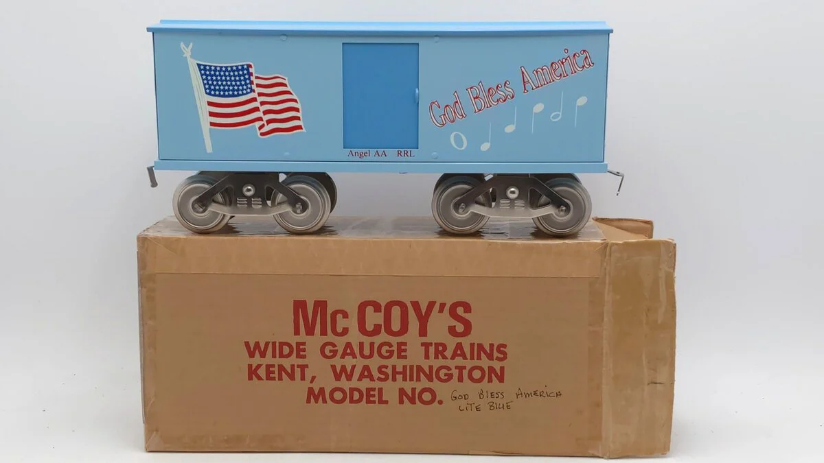 McCoy Standard Gauge God Bless America Boxcar LN/Box