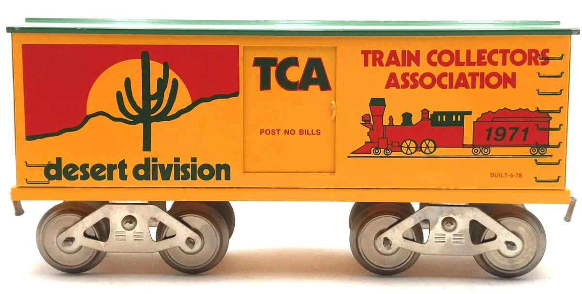 McCoy Standard Gauge TCA Desert Division 1971 Boxcar EX/Box - Image 2