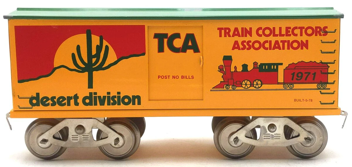 McCoy Standard Gauge TCA Desert Division 1971 Boxcar EX/Box - Image 4