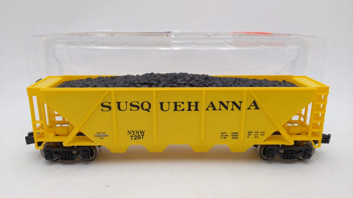 Menards 279-3574 O Gauge Susquehanna Coal Hopper Car #7207 LN/Box