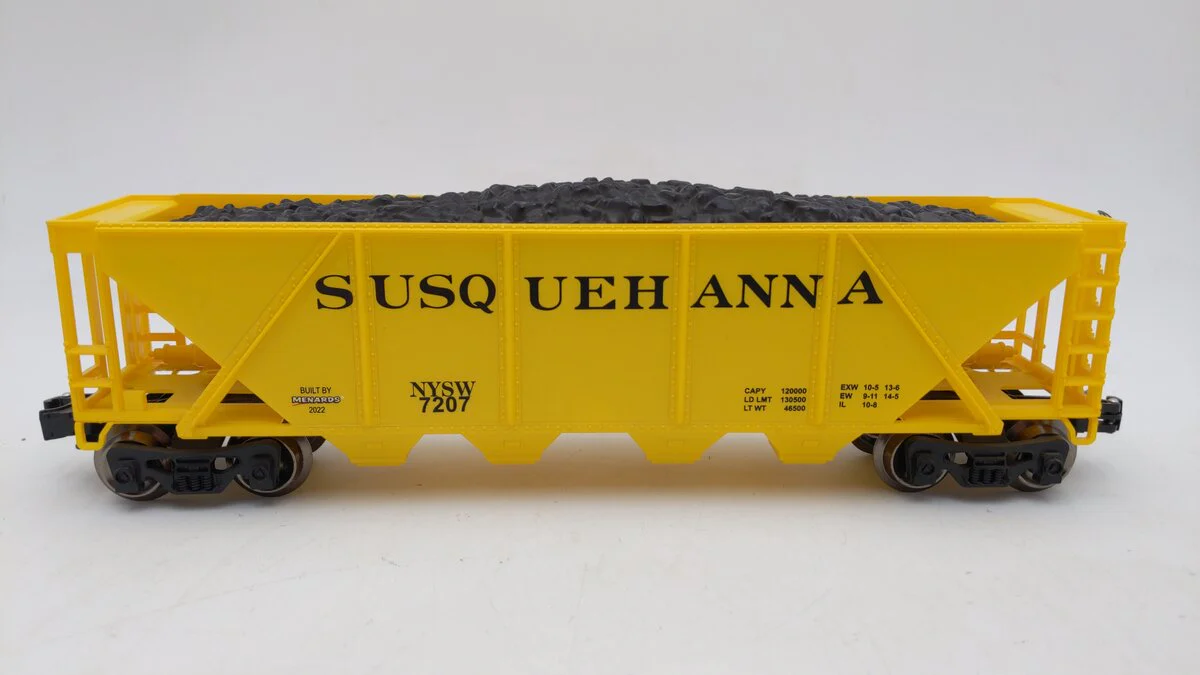 Menards 279-3574 O Gauge Susquehanna Coal Hopper Car #7207 LN/Box - Image 3