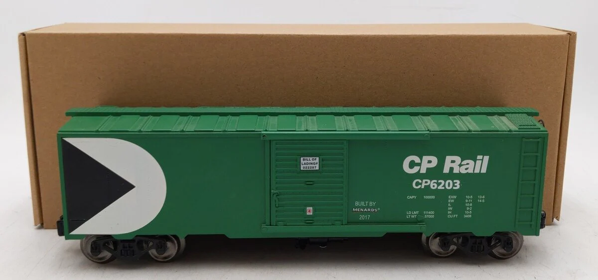 Menards 279-3814 O Gauge Canadian Pacific Boxcar #6203 EX/Box