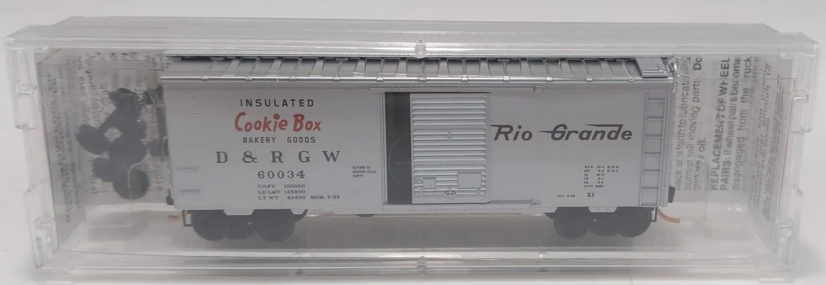 Micro-Trains 02000110 N Scale D&RGW 40' Standard Single Door Boxcar #60034 LN/Box