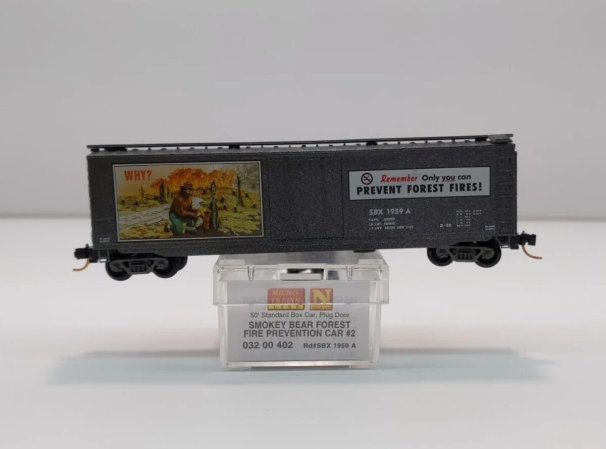 Micro-Trains 03200402 N Smokey Bear Forest Fire Prevention 50' Boxcar #1959A LN/Box