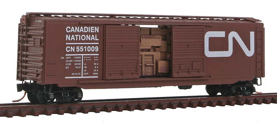 Micro-Trains 03400370 N Canadian National 50' Double Door Boxcar w/Load #551009 LN/Box